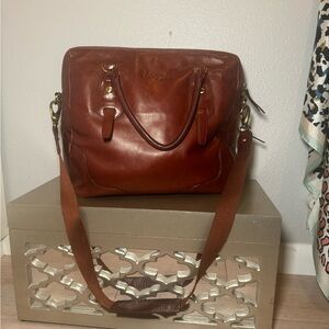 margot brown leather purse